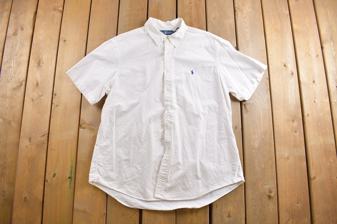 Vintage 1990s Ralph Lauren Polo Blank Button Up Shirt