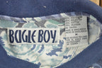 Vintage 1990s Bugle Boy Beach All Over Print Collared Polo Shirt
