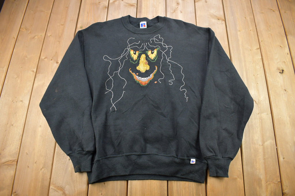 Vintage 1990s Halloween Spooky Theme Russell Athletics Crewneck Sweatshirt