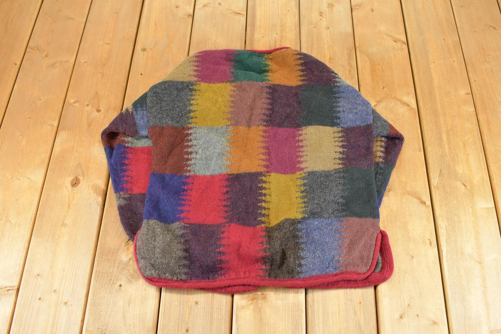 Vintage 1990s Alpaca Wool Knit Cardigan Sweater Women's M /