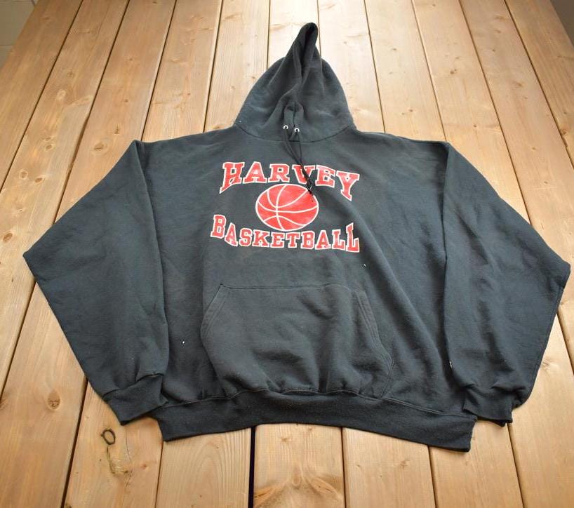 Vintage 1990s Harvey Basketball Champion Embroidered Hoodie