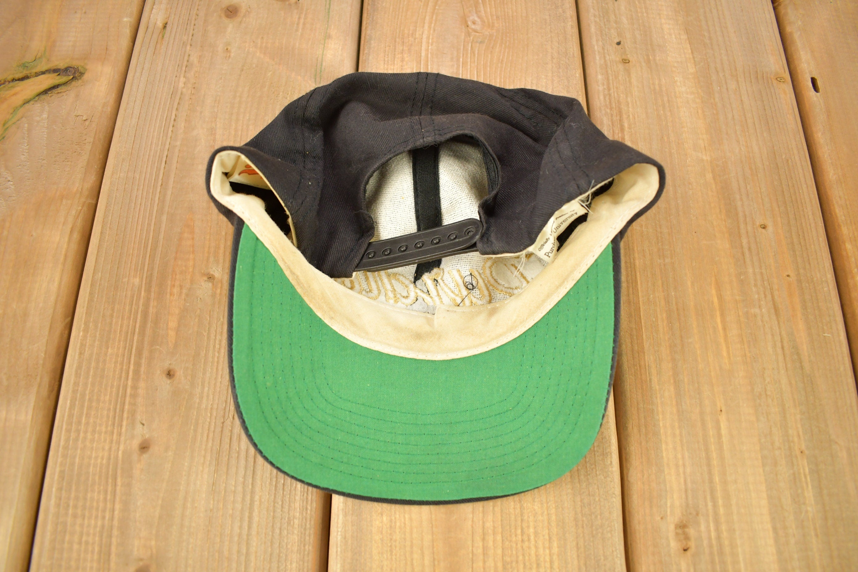 Vintage 1990s Purdue Boilermakers Collegiate Script Snap Back Hat
