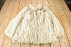 Vintage 1980s Arctic Fox Fur Coat Size 16
