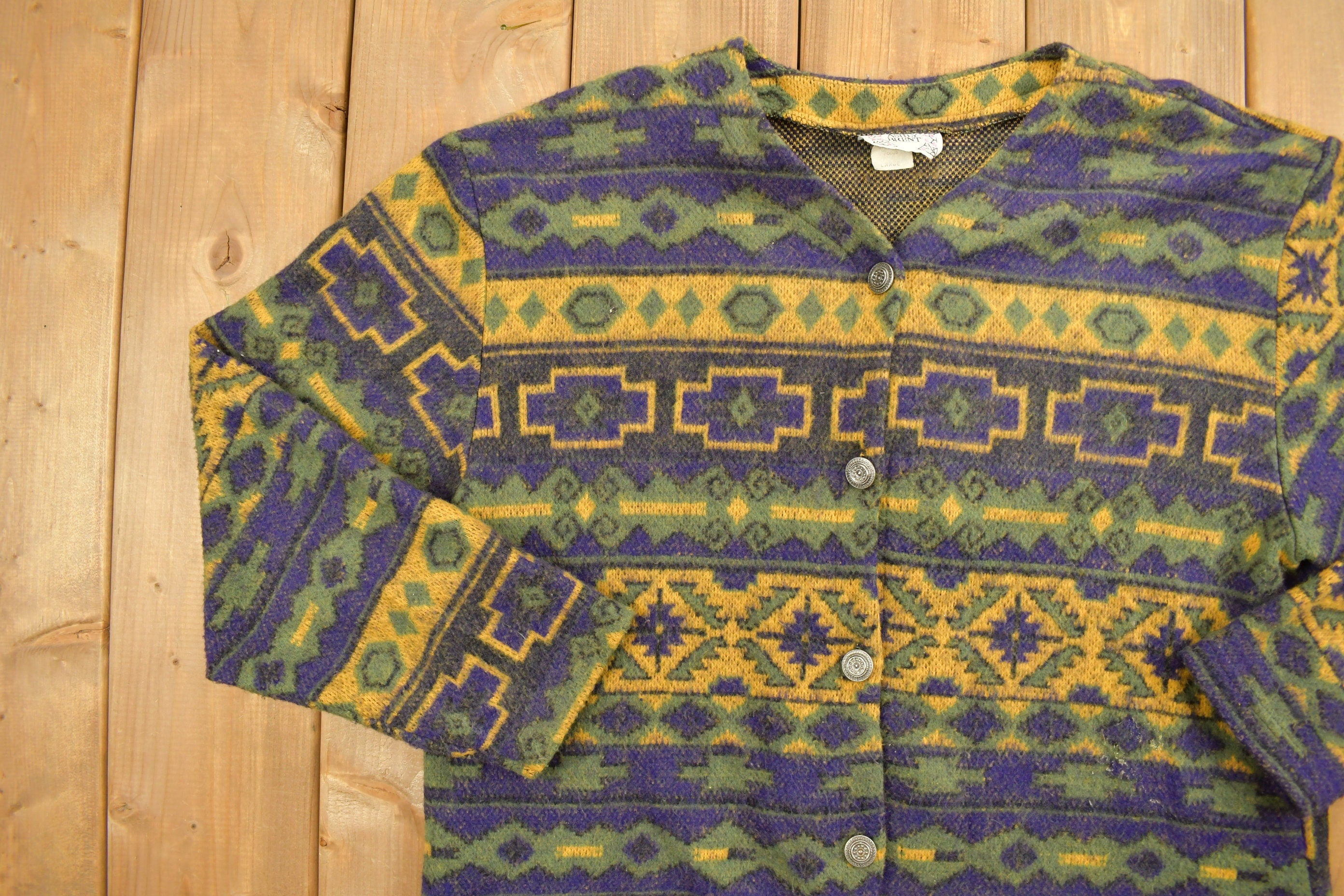 Vintage 1980s Ashly Brent Knitted Cardigan