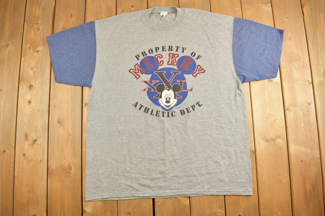 Vintage 1990s Mickey Athletic Dept Cartoon Promo T-Shirt