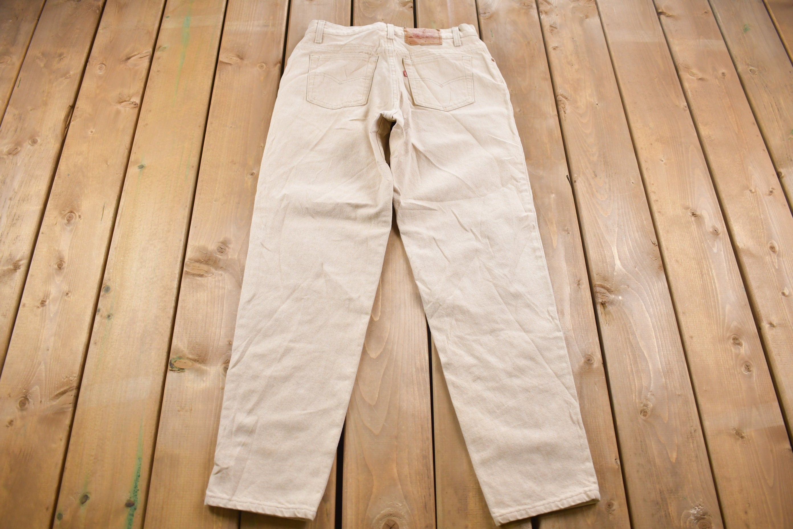 Vintage 1990s Levi's Red Tab Beige Jeans Size 30 x 30