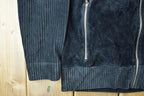 Vintage 1990s Jones New York Knit Velour Zip Up Turtleneck Sweater