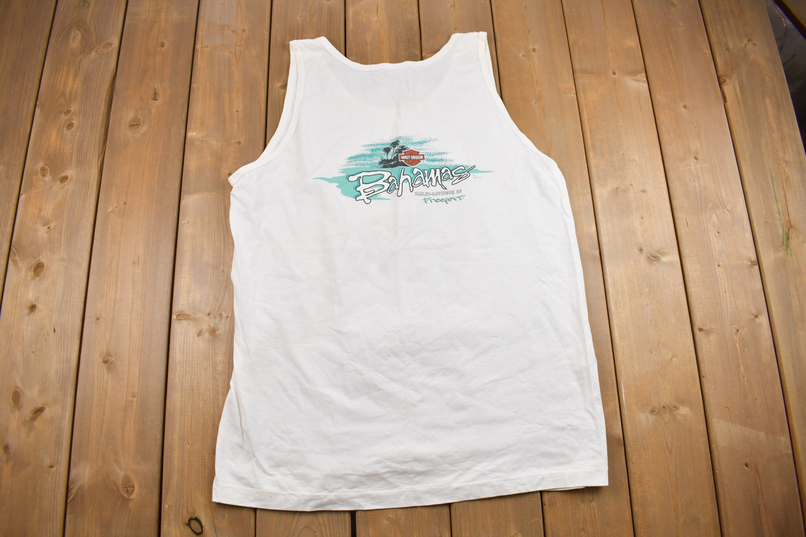 Vintage 1990s Harley Davidson Bahamas Shark Tank Top
