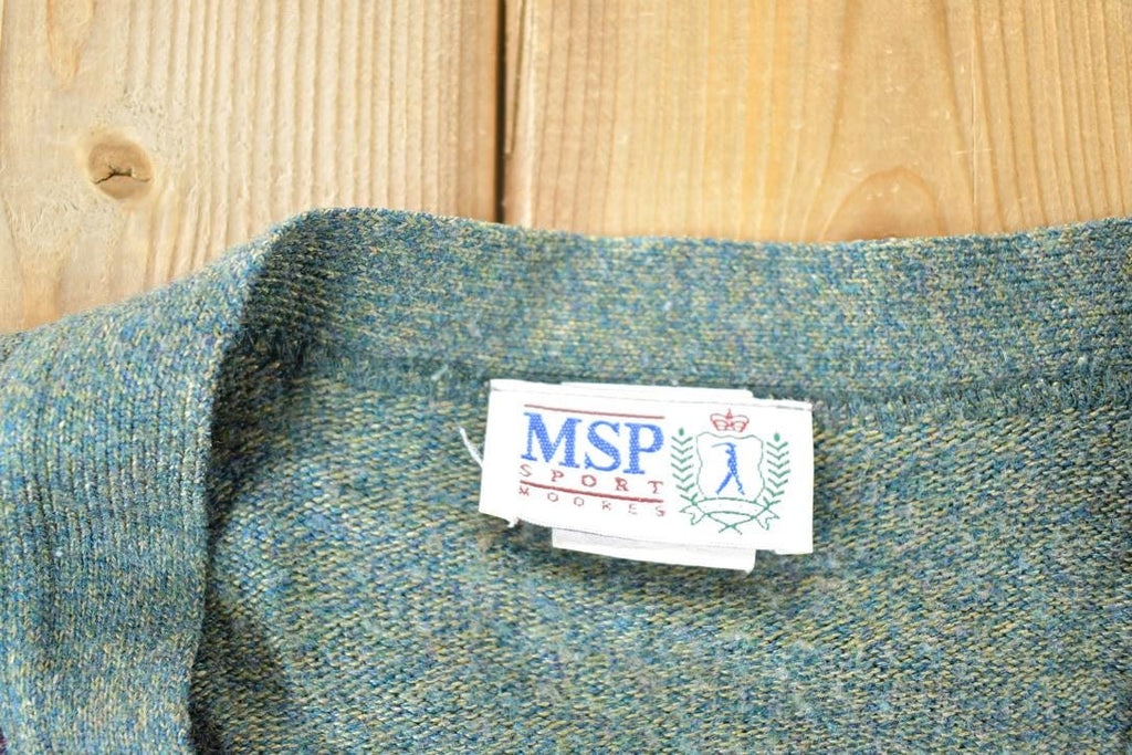 Vintage 1990s MSP Knit Perfect Mild Distress Cardigan Sweater Vest Made In USA