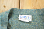 Vintage 1990s MSP Knit Perfect Mild Distress Cardigan Sweater Vest Made In USA