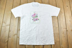 Vintage 1990s Floral Theme Graphic T-Shirt