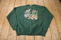 Vintage 1990s Cute Dear & Flowers Graphic Crewneck Sweatshirt Size XL