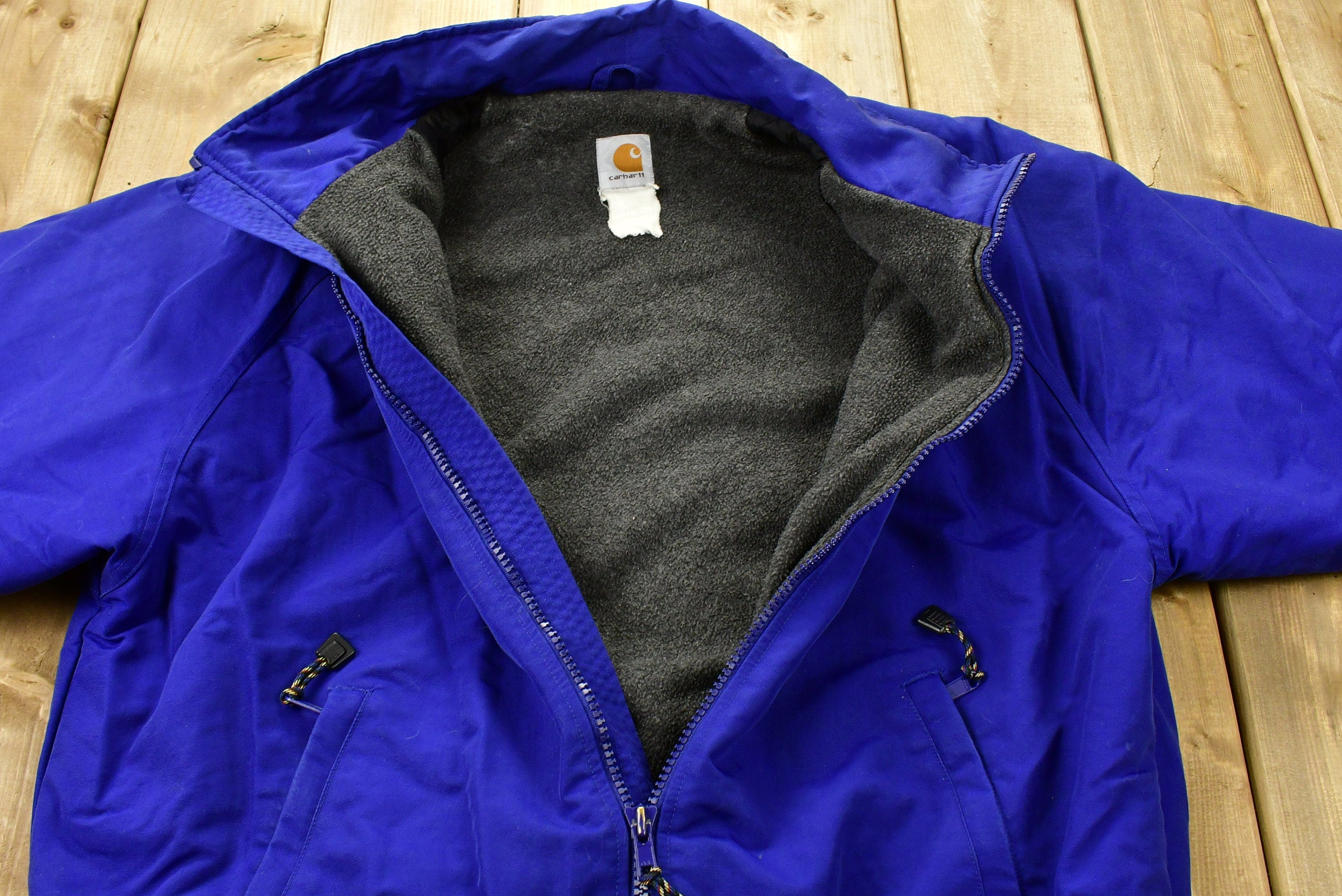 Vintage 1990s Carhartt Fleece Lined Windbreaker Jacket