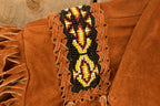 Vintage 1990s Genuine Leather Western Fringe Jacket