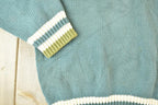 Vintage 1990s Gap V Neck Knit Cable Knit 100% Cotton Sweater Made In