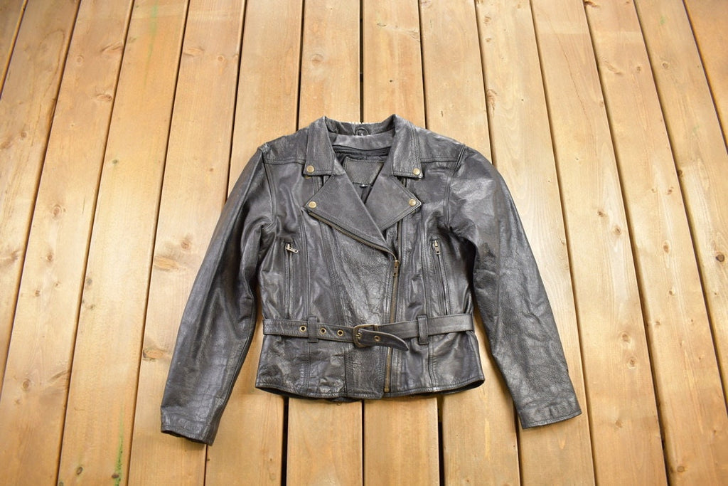 Vintage 1990s Leather Biker Jacket