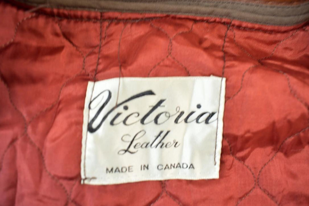 Vintage 1970s Victoria Leather Full Length Coat