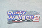 Vintage 1990s Rusty Wallace 2 Working The Gears NASCAR Racing T-Shirt