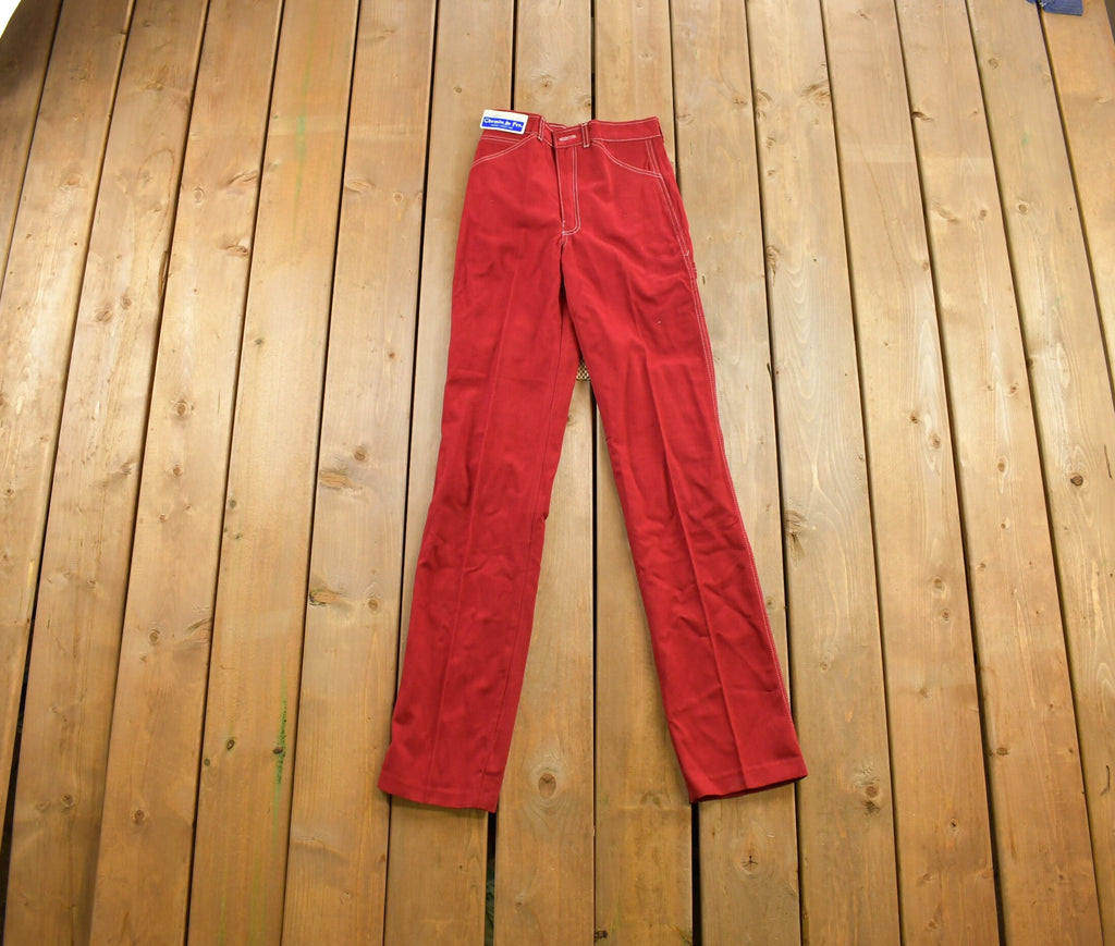 Vintage 1980s 'Chemin de fer' Red Pants 26x32