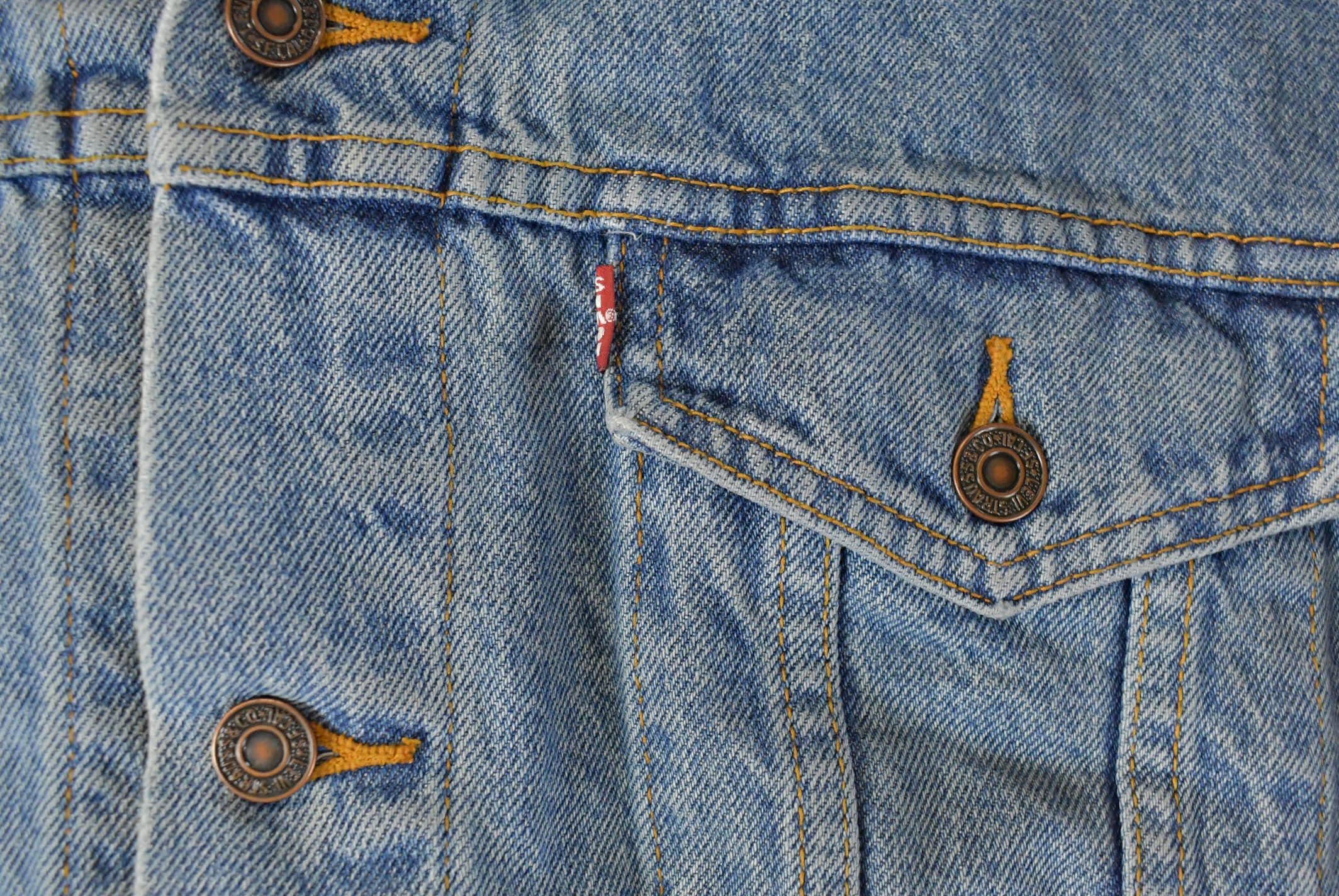 Vintage 1990s Levi's Blanket Lined Denim Jean Trucker Jacket Men's XL