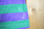 Vintage 1990s Blank Purple Green Striped Crewneck Sweater