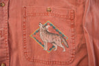 Vintage 1990s Wolf Themed Button Up Shirt