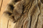 Vintage 1980s Ricky & Ingo Full Length Brown Raccoon Fur Coat Adult M