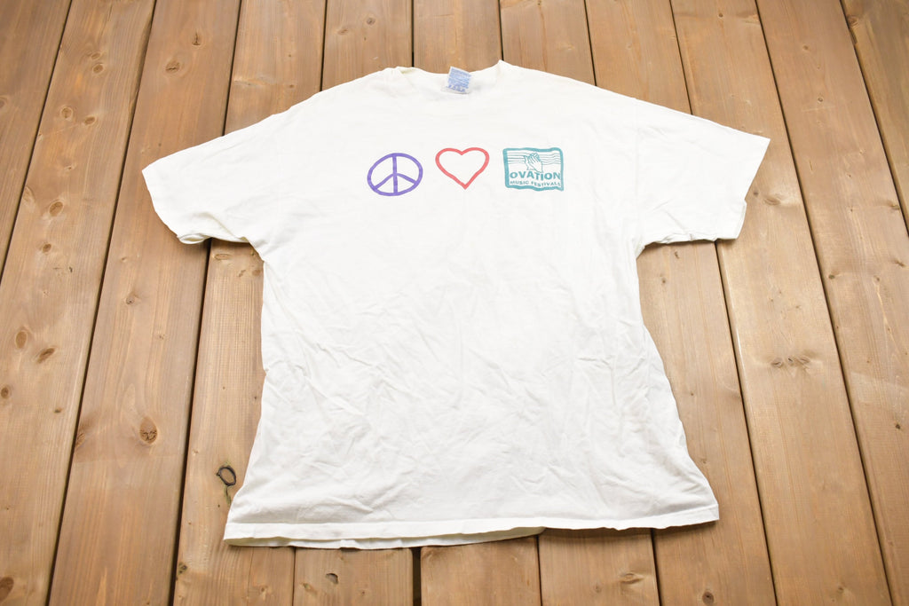 Vintage 1990s Ovation Music Festival Graphic T-Shirt