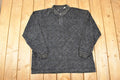 Vintage 1990s Abstract Knit Quarter Button Sweater Men's XL