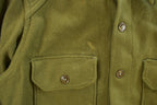 Vintage 1950s Military Wool Button Up Infantry Shirt