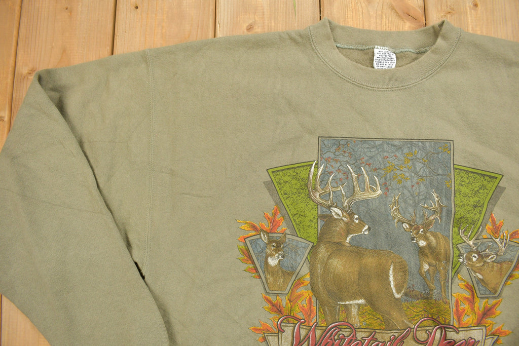 Vintage 1990s Deer Hunter Graphic Crewneck Sweatshirt