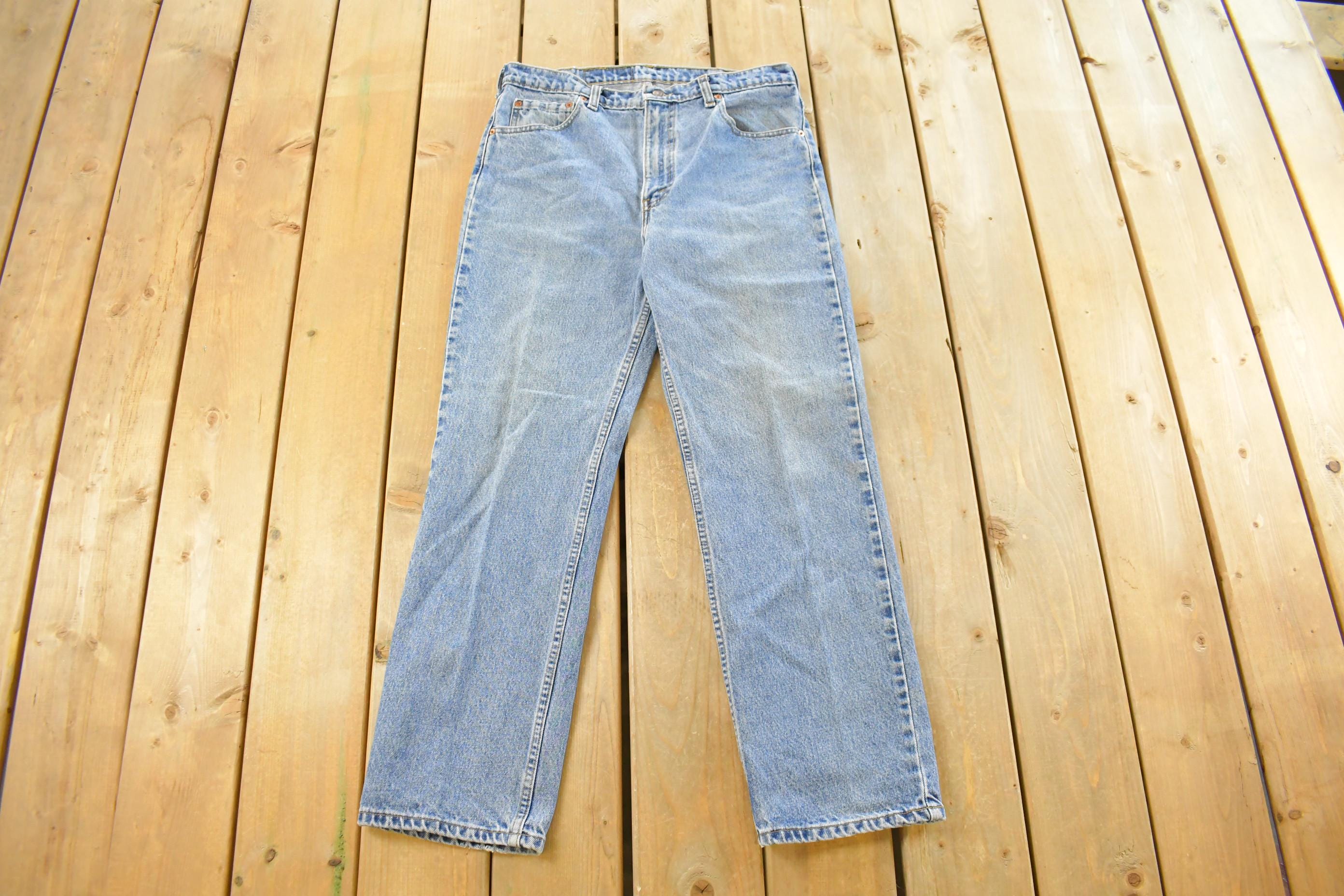 Vintage 1990s Levi's 516 Slim Straight Fit Denim Jeans Men's Size 34 x 29