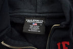 Vintage 1990s Polo Jeans Embroidered Zip Up Hoodie Made In USA