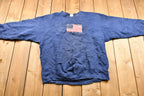 Vintage 1990s American Flag Crewneck Sweatshirt
