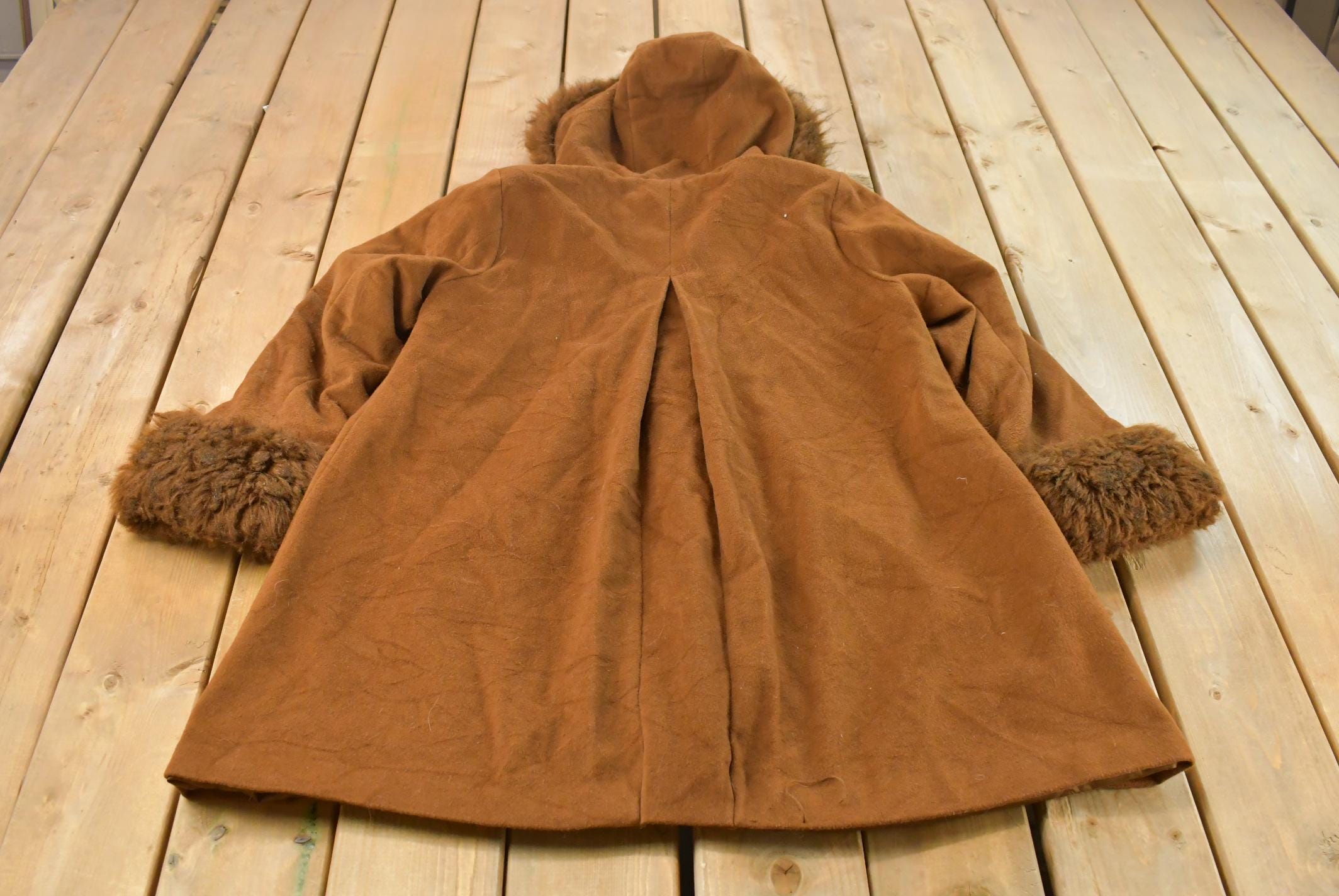 Vintage 1990s Jessica London Wool Trench Coat Women's 18W / Lined / Removable Hood / Long Coat / Vintage Jacket / Streetwear