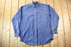 Vintage 1990s Ralph Lauren Golf Embroidered Polo Bear Button Down Shirt