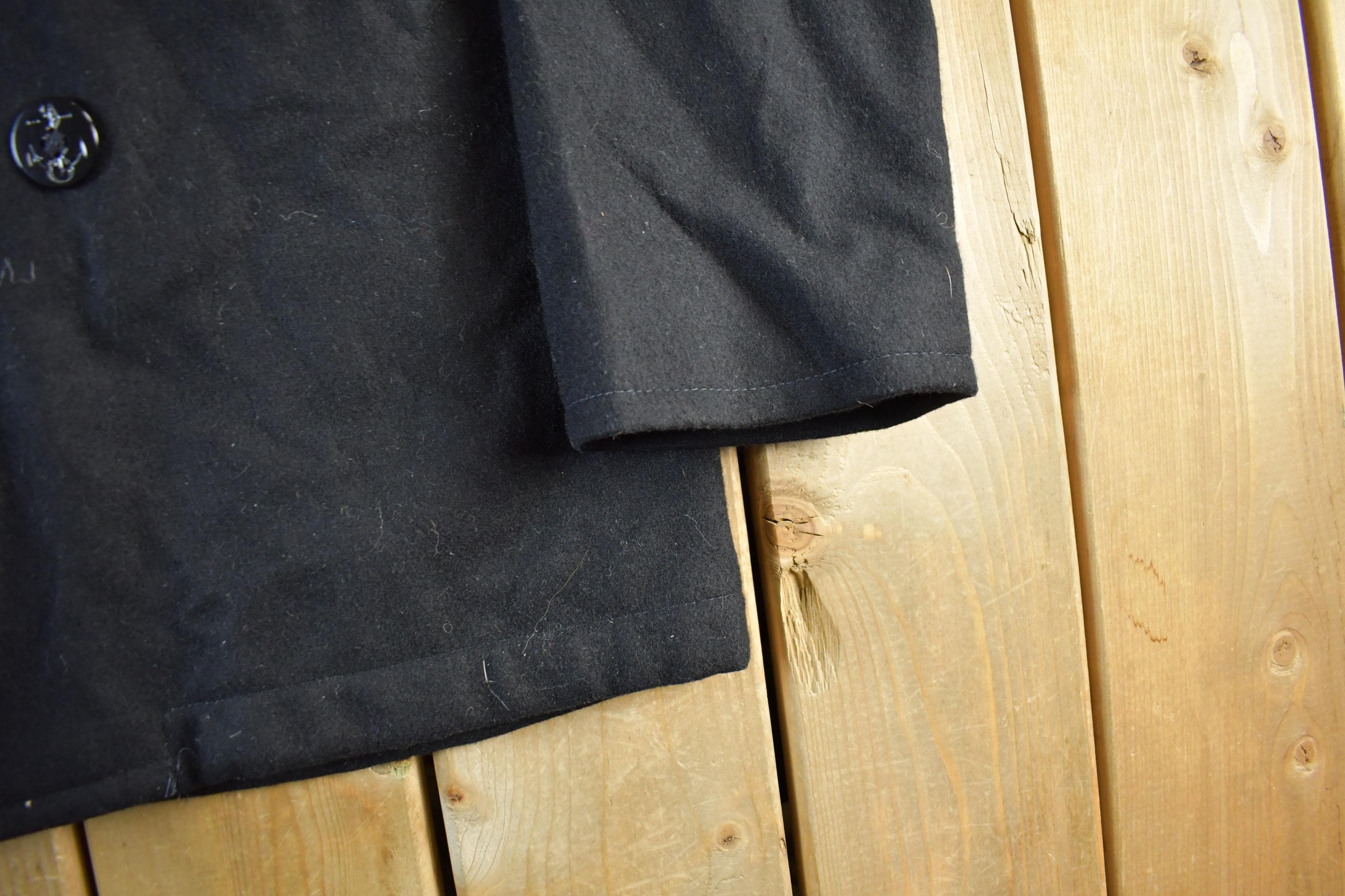 Vintage 1982 Naval Wool Coat Men's M-L