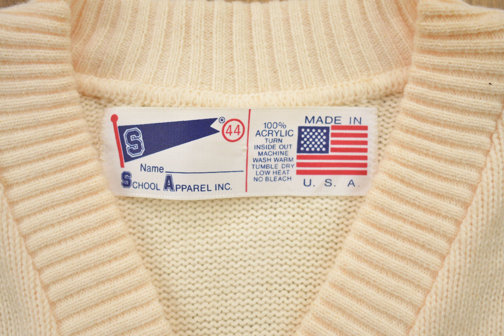 1980s Vintage V Neck Knitted Sweater