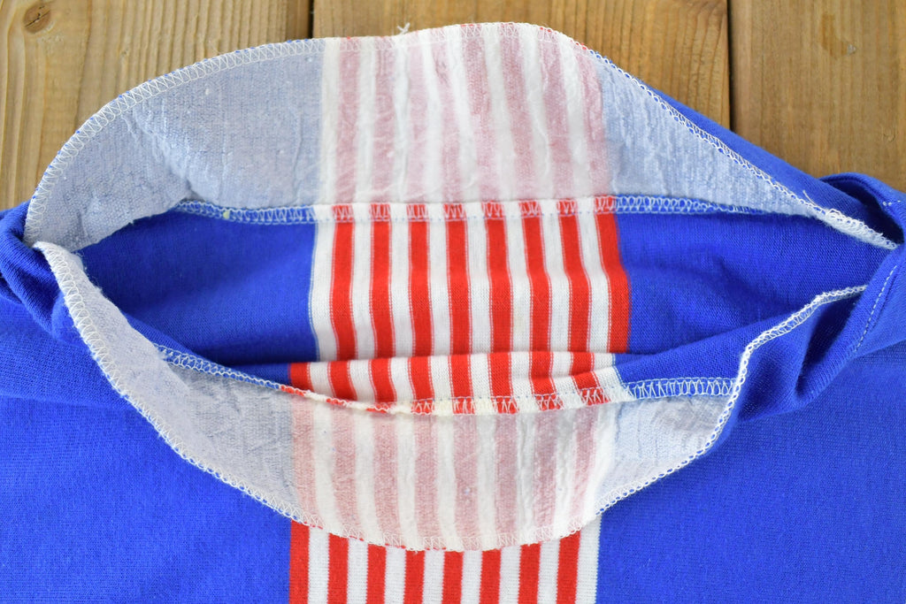 Vintage 1960s Striped Fancy Souvenir Single Stitch Graphic Print T-Shirt