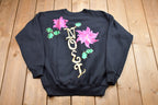 Vintage 1990s Noel Graphic Christmas Sweater , 90s Holiday Crewneck , Winter Wear , Festive Graphic Print , Noel , Shiny Spell Out