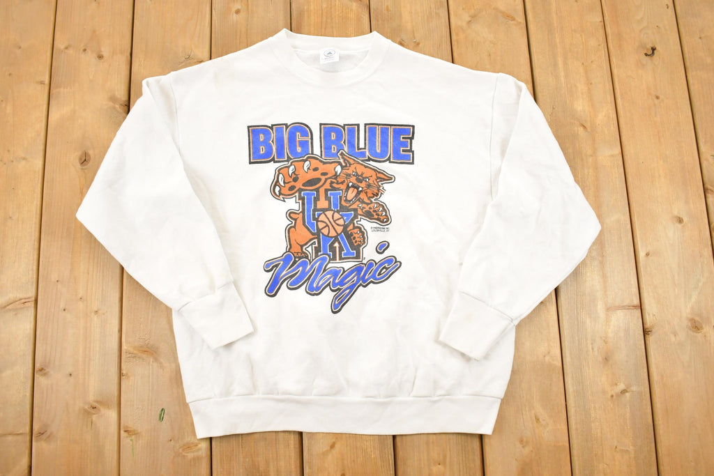 Vintage 1990s University Of Kentucky Big Blue Magic Crewneck Sweater Men's L