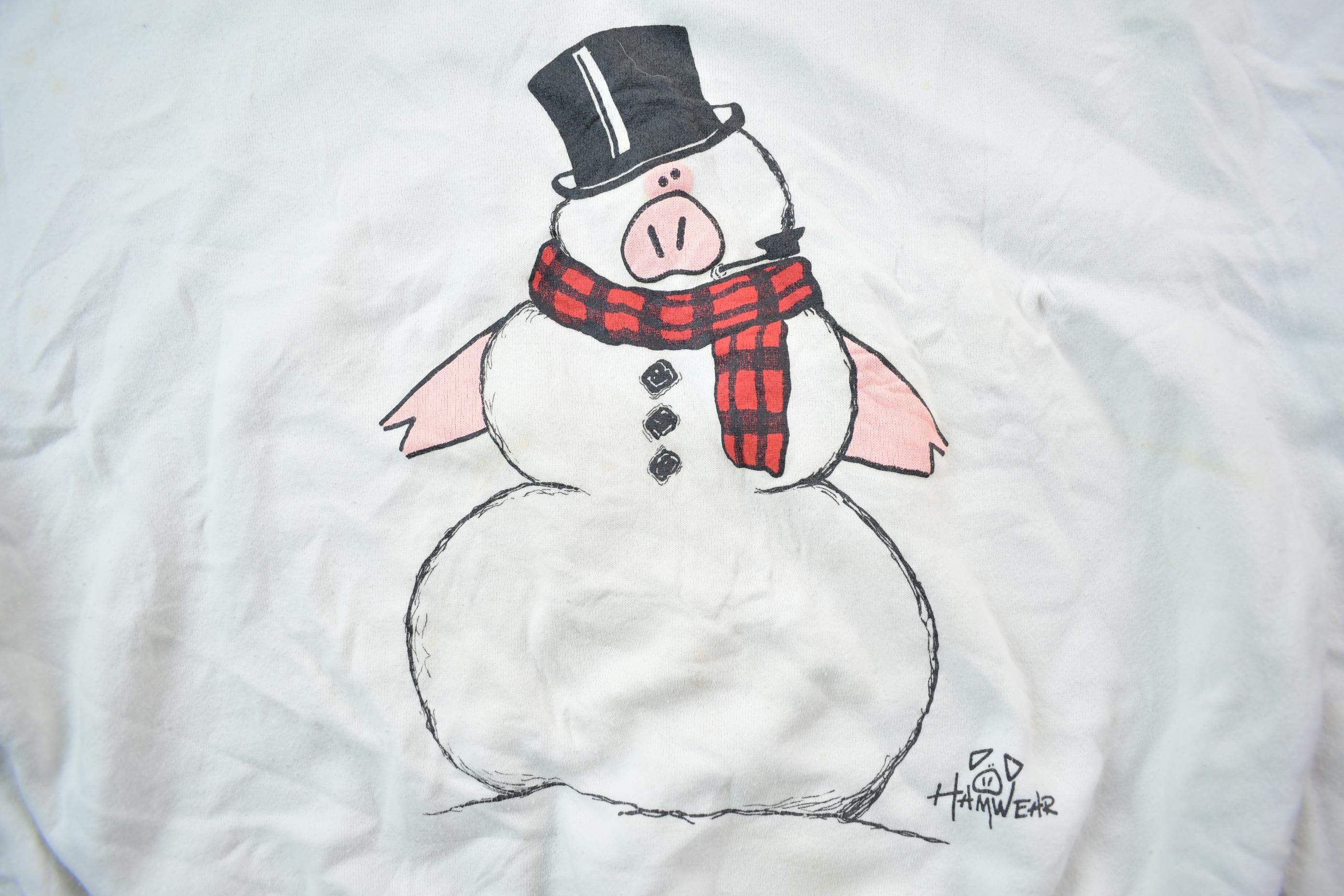 Vintage 1990s Cute Snowman Crewneck Sweater