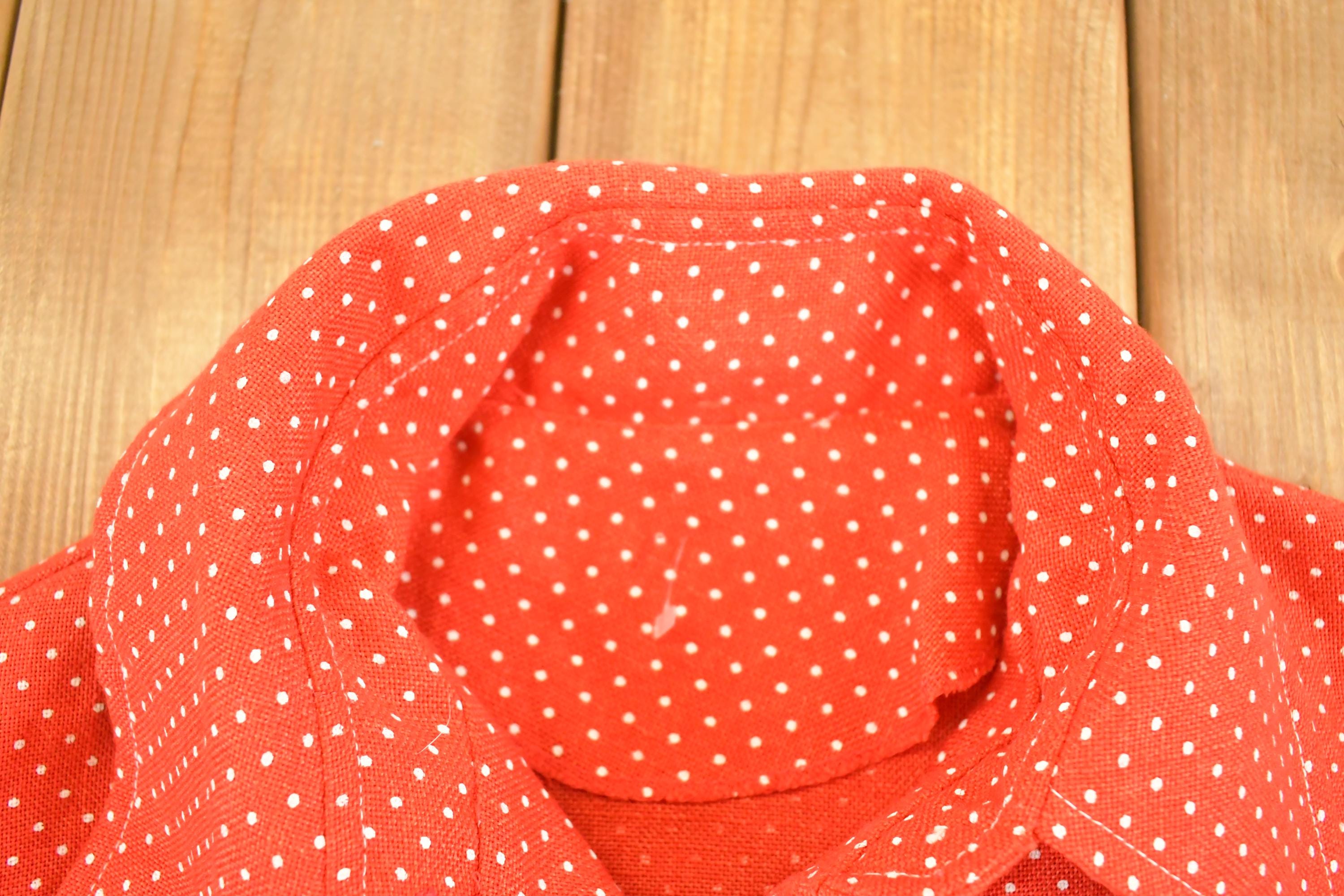 Vintage 1960s Polka Dot Button Up Shirt Men's S /