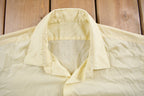 Vintage 1990s Yellow See Through Women's Button Up Shirt