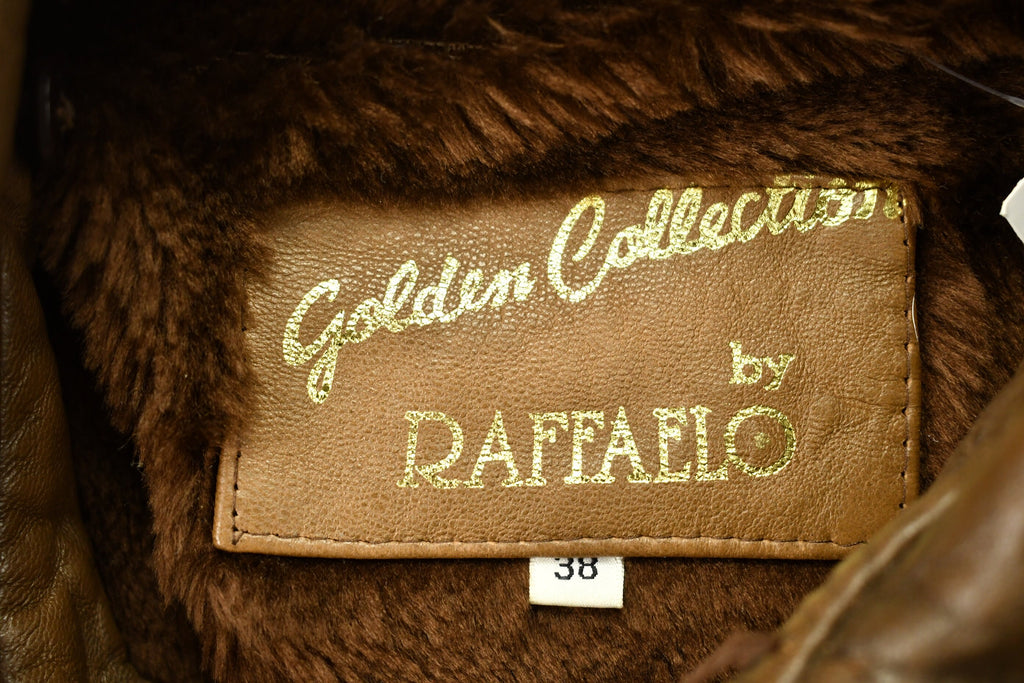Vintage 1980s Golden Collection Leather Fur Lined Jacket