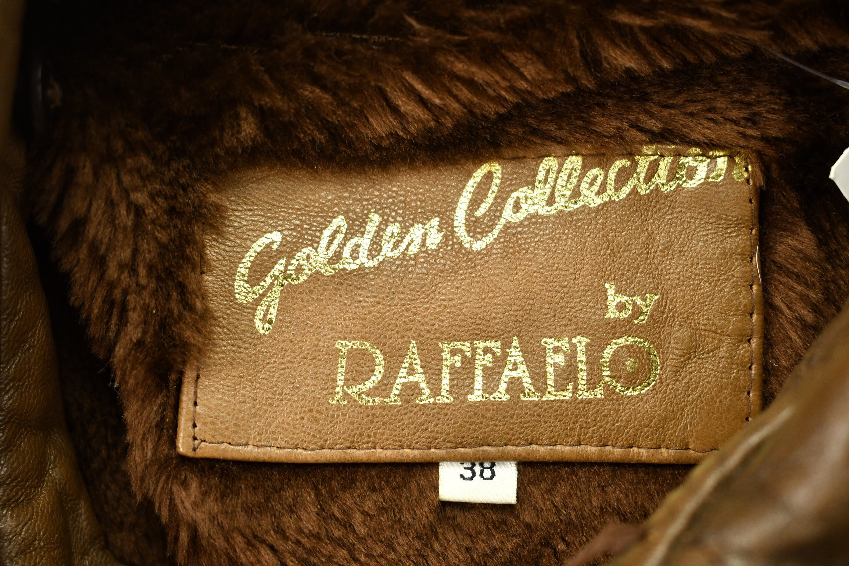 Vintage 1980s Golden Collection Leather Fur Lined Jacket
