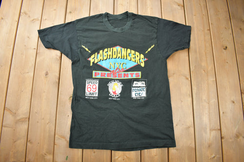 Vintage 1990s Flash Dancers NYC Graphic T Shirt / New York Dolls / Private EyesVintage T Shirt / Vintage NY / Single Stitch / Made In USA
