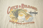 Vintage 1990s Catch & Release Fishing Gear Graphic T-Shirt Made In USA