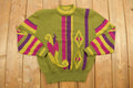 Vintage 1970s Mister Leonard Abstract Knit Crewneck Sweater