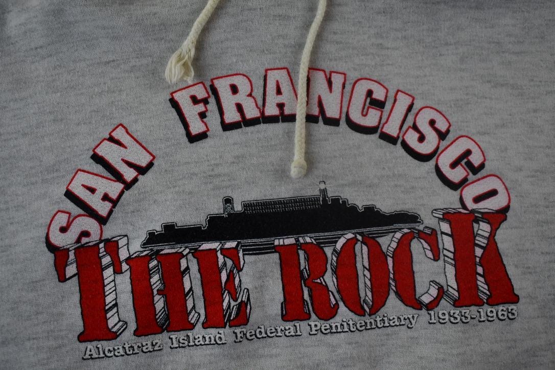 Vintage 1990s San Francisco The Rock Alcatraz Penitentiary Hoodie